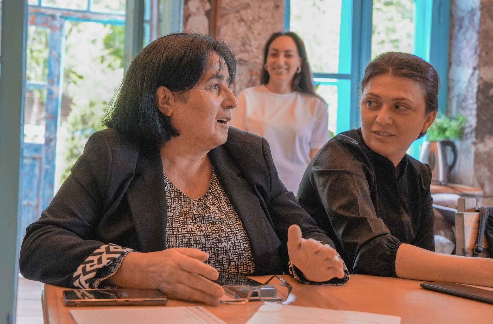 Women discussing 