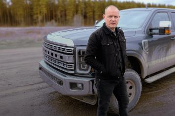 Man with a huge truck 