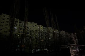 Darkness in Ukraine power outages 